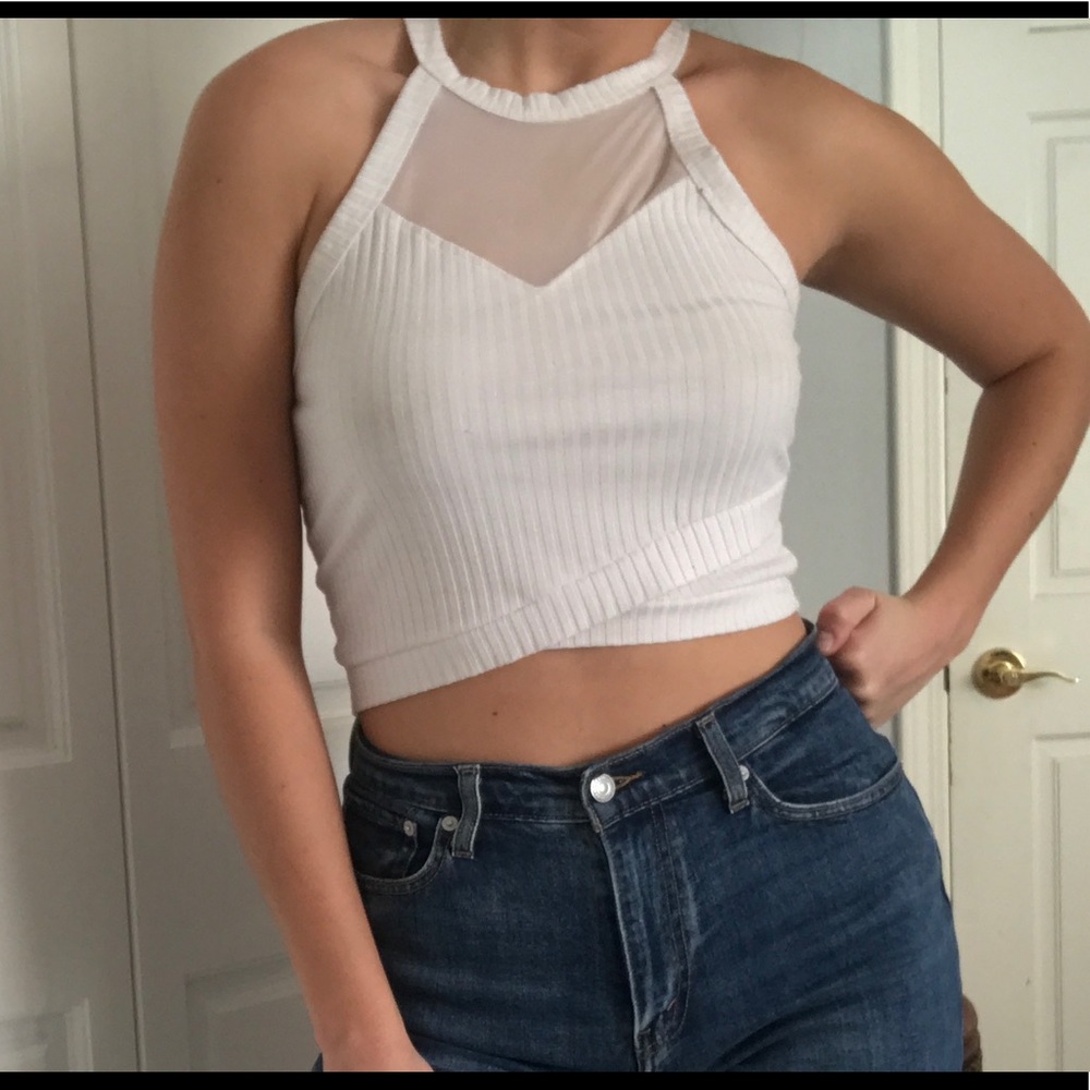 White crop top
